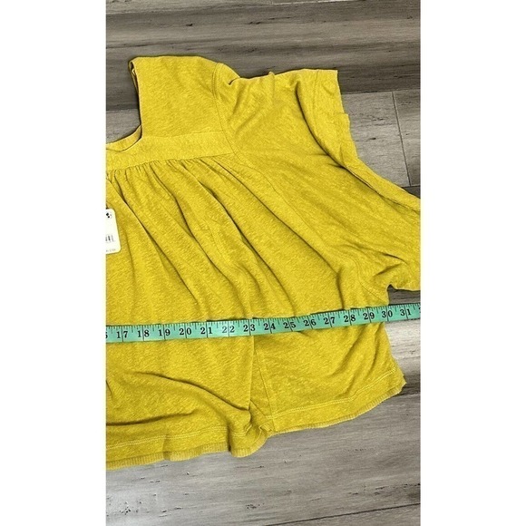 NWT Free People Golden Meadow Sunsetter Top Women's Gold Yellow Size L - Picture 7 of 8